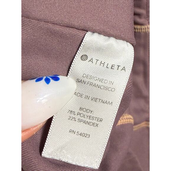 Athleta Mauve High Rise Leggings Size Medium 25” Inseam - Picture 5 of 7